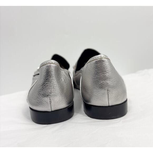 Dolce Vita Metallic Silver Chain Loafer Shoe Sz 9 - Picture 6 of 9